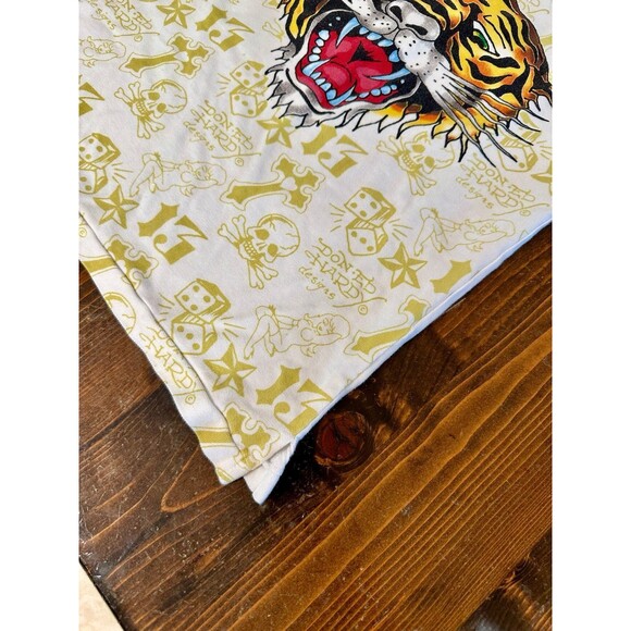 Ed Hardy Tiger Shirt White Christian Audigier Y2K Vintage Embroidered - Picture 5 of 10